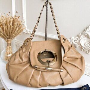 Dior Christian dior Dior Jazz Club Hobo Beige Leather bag 535-082925